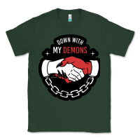 Sports Green awesome down with my demons  for gift adult and kids men women  2021 Classic Tee - lanVoArt