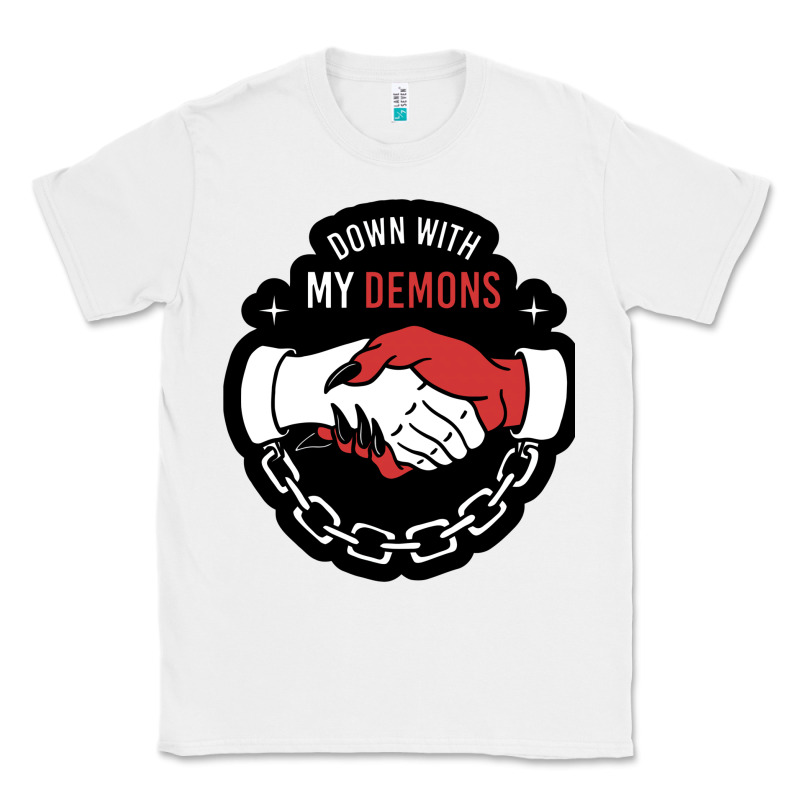 Awesome Down With My Demons  For Gift Adult And Kids Men Women  2021 Classic Tee by lanVoArt | Teevron