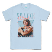Dusty Blue patrick swayze 90s styled retro graphic design gift Classic Tee - lanVoArt