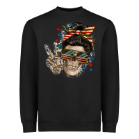 Black American Mother skull Mother's Day Heavyweight Sweatshirt - FaDigitalArtStudio