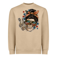 Mushroom American Mother skull Mother's Day Heavyweight Sweatshirt - FaDigitalArtStudio
