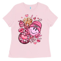 Bubblegum Pink retro valentines day Ladies Tee - LillyAllenDesigns