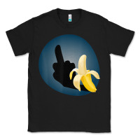 Black Dirty Joke Halloween Costume Joke Middle Finger Banana Classic Tee - lanVoArt