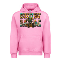 Fuchsia Pink show mom suffolk sheep black sheep Urban Hoodie - BarkalooDesign