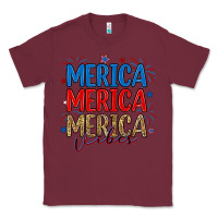Burgundy merica merica merica vibes Classic Tee - RanaPortraitStore