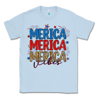 Dusty Blue merica merica merica vibes Classic Tee - RanaPortraitStore