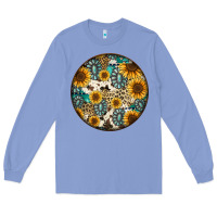 Colony Blue western pattern circle earrings Long Sleeve Tee - Jasminsmagicworld