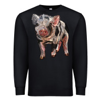 Black Baby Spotted Pig Premium Sweatshirt - LillyAllenDesigns