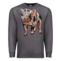 Charcoal Heather Baby Spotted Pig Premium Sweatshirt - LillyAllenDesigns