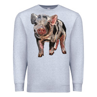 Heather Grey Baby Spotted Pig Premium Sweatshirt - LillyAllenDesigns