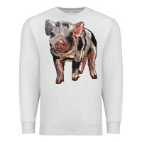 Oatmeal Heather Baby Spotted Pig Premium Sweatshirt - LillyAllenDesigns