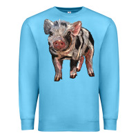 Ocean Blue Baby Spotted Pig Premium Sweatshirt - LillyAllenDesigns
