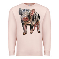 Pale Pink Baby Spotted Pig Premium Sweatshirt - LillyAllenDesigns