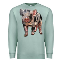 Seafoam Baby Spotted Pig Premium Sweatshirt - LillyAllenDesigns