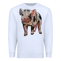 White Baby Spotted Pig Premium Sweatshirt - LillyAllenDesigns