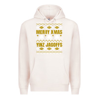 Pale Pink Merry Christmas Yinz Jagoffs Pittsburgh Pennsylvania Xmas Gifts 1 Premium Hoodie - lanVoArt