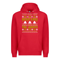 Red Merry Christmas Yinz Jagoffs Pittsburgh Pennsylvania Xmas Gifts 1 Premium Hoodie - lanVoArt