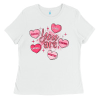 White you are enough valentines day Ladies Tee - LillyAllenDesigns