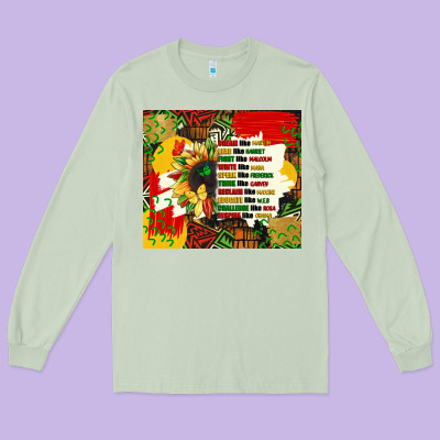 Dream Like Martin Juneteenth Quote Long Sleeve Tee Designed By Cowgirlartshop