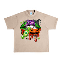 French Oak Halloween lips Urban Heavy Tee - NancyCooperArtShop