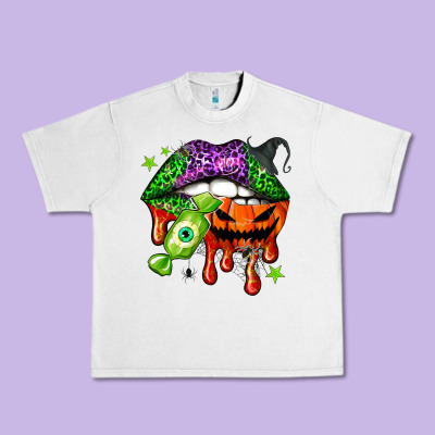 Halloween Lips Urban Heavy Tee Designed By Nancycooperartshop