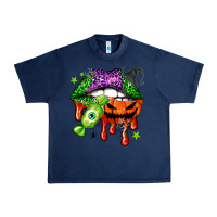 Navy Halloween lips Urban Heavy Tee - NancyCooperArtShop
