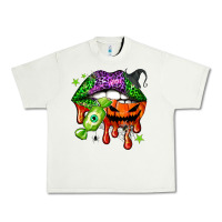 Pistachio Halloween lips Urban Heavy Tee - NancyCooperArtShop