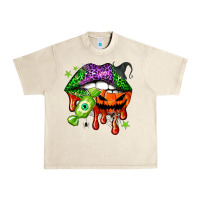 Sandshell Halloween lips Urban Heavy Tee - NancyCooperArtShop