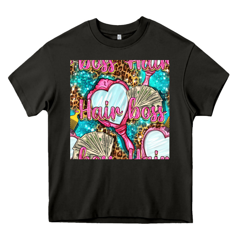 Hair Boss And Hand Mirror With Money And Leopard Seamless Pattern Bbs Heavy Core Tee by BundleAndBundleShop | Teevron