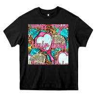 Black hair boss and hand mirror with money and leopard seamless pattern bbs Heavy Core Tee - BundleAndBundleShop