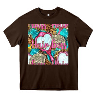 Chocolate Brown hair boss and hand mirror with money and leopard seamless pattern bbs Heavy Core Tee - BundleAndBundleShop
