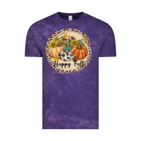Cloud Purple Happy Fall Vintage Tee - texasbilliewilder