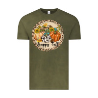 Vintage Olive Happy Fall Vintage Tee - texasbilliewilder