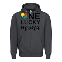 Smoke one lucky mama Zipper Hoodie - CowhideDigitalArt
