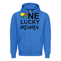 True Royal one lucky mama Zipper Hoodie - CowhideDigitalArt