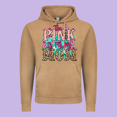 The Pink Is For My Mom Cancer Awareness Vintage Hoodie Designed By Howdyjamesfarm