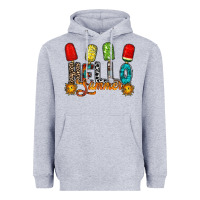 Heather Grey hello summer Heavyweight Hoodie - RacoonDesign