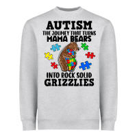 Heather Grey Autism grizzlies Heavyweight Sweatshirt - FaDigitalArtStudio