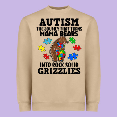 Autism Grizzlies Heavyweight Sweatshirt Designed By Fadigitalartstudio