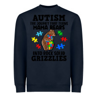 Navy Autism grizzlies Heavyweight Sweatshirt - FaDigitalArtStudio