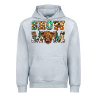 Heather Grey show mom scottish cattle Urban Hoodie - BarkalooDesign