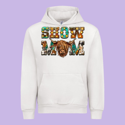 Show Mom Scottish Cattle Urban Hoodie Designed By Barkaloodesign