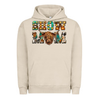 Pigment French Oak show mom scottish cattle Urban Hoodie - BarkalooDesign