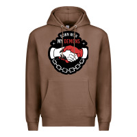 Chestnut awesome down with my demons  for gift adult and kids men women  2021 Premium Hoodie - lanVoArt