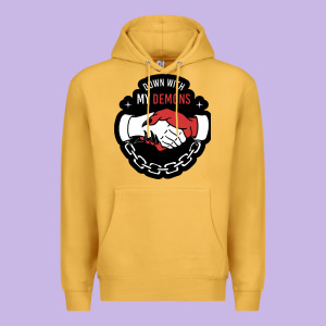 Awesome Down With My Demons  For Gift Adult And Kids Men Women  2021 Premium Hoodie Designed By Lanvoart