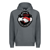 Rock awesome down with my demons  for gift adult and kids men women  2021 Premium Hoodie - lanVoArt