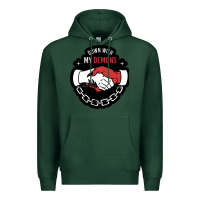 Sports Green awesome down with my demons  for gift adult and kids men women  2021 Premium Hoodie - lanVoArt
