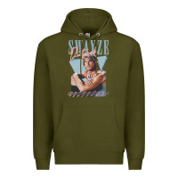 Army Green patrick swayze 90s styled retro graphic design gift Premium Hoodie - lanVoArt