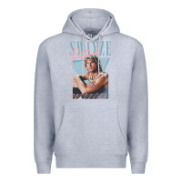 Heather Grey patrick swayze 90s styled retro graphic design gift Premium Hoodie - lanVoArt