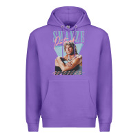 Purple patrick swayze 90s styled retro graphic design gift Premium Hoodie - lanVoArt
